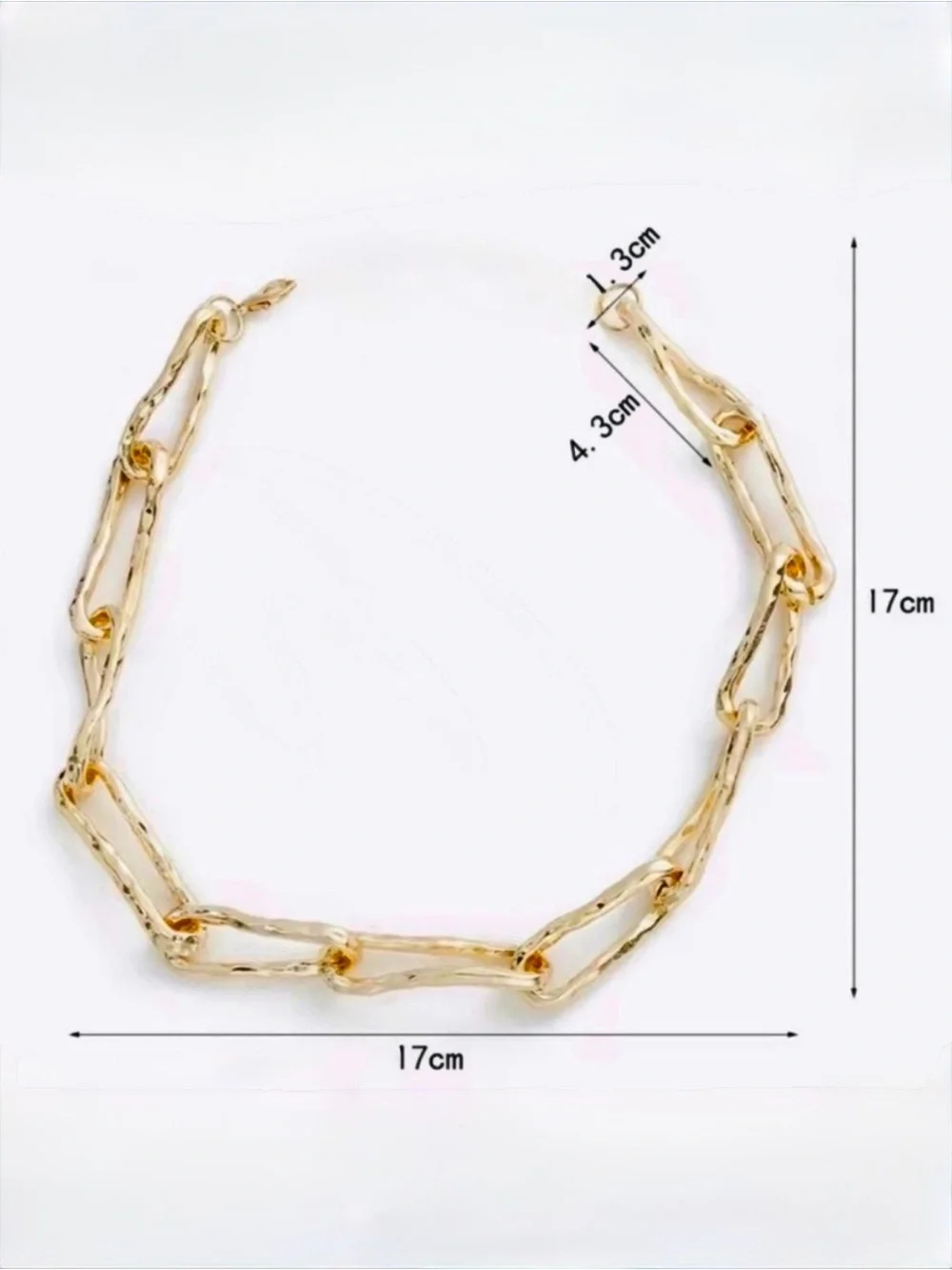 NEW Brut Twisted Molten Metal Gold Chain Link Necklace AU20